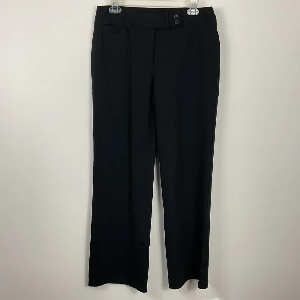 EILEEN FISHER Black Straight Leg Dress Pants Women's Size S